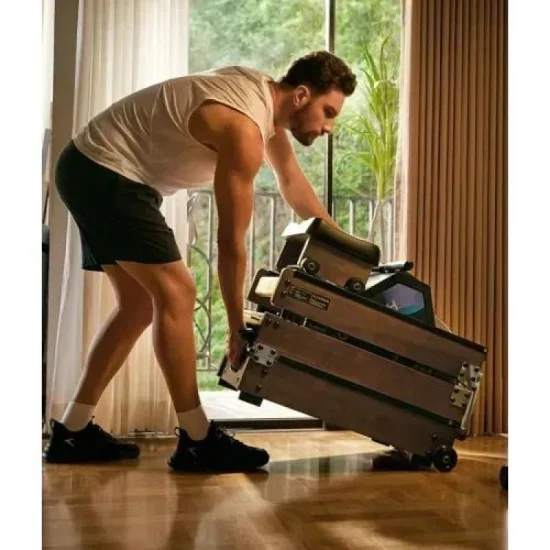 Water Rowing Machine Wr20,  With Tri-Fold Patent, Water Resistance. . Walnut Color